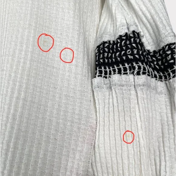 Free People Women's Snow Day Tunic Top Balloon Sleeve Knit Thermal Shirt Size S - Picture 15 of 16